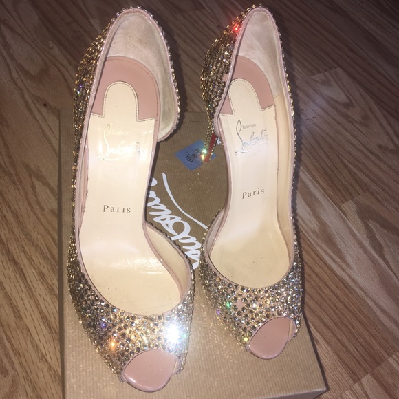 💯% authentic CHRISTIAN LOUBOUTIN crystal heels - Picture 3 of 8